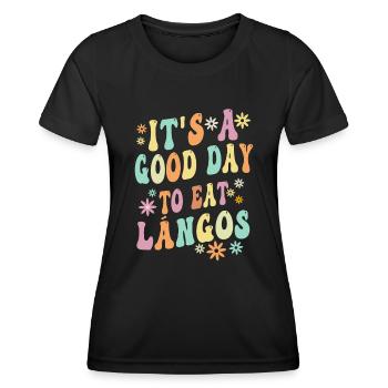 Langos - Ungarische Küche - Frauen Funktions-T-Shirt - Schwarz - Vorne - AI Model Female 172 light (172cm)