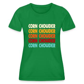 Corn soup - Women's Functional T-Shirt - kelly green - Front - AI Model Female 172 dark (172cm)
