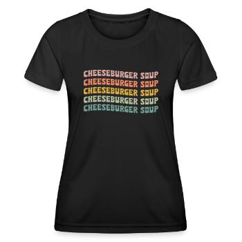 ameriCheeseburger soup - Women's Functional T-Shirt - black - Front - AI Model Female 172 light (172cm)