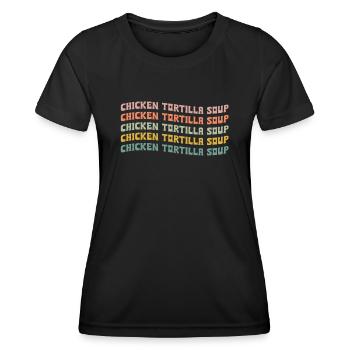 Chicken Tortilla Suppe - Frauen Funktions-T-Shirt - Schwarz - Vorne - AI Model Female 172 light (172cm)