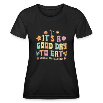 rHähnchen Tortilla Suppe - Frauen Funktions-T-Shirt - Schwarz - Vorne - AI Model Female 172 light (172cm)