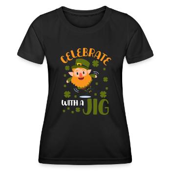 Celebrate with a dance - Women's Functional T-Shirt - black - Front - AI Model Female 172 light (172cm)