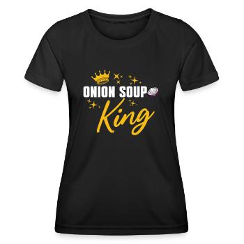 Zwiebelsuppen König - Frauen Funktions-T-Shirt - Schwarz - Vorne - AI Model Female 172 light (172cm)