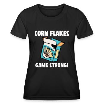 Corn Flakes Game Strong - Women's Functional T-Shirt - black - Front - AI Model Female 172 light (172cm)