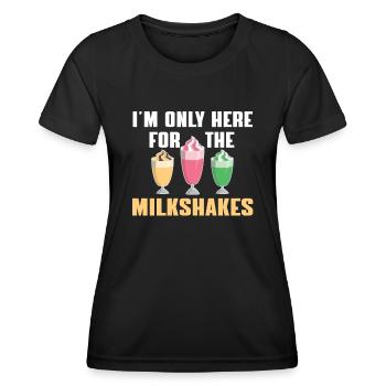 Milchshakes T-Shirt - Frauen Funktions-T-Shirt - Schwarz - Vorne - AI Model Female 172 light (172cm)