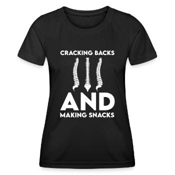 Behandlung vonChiropraktiker Wirbelsäule Richten - Frauen Funktions-T-Shirt - Schwarz - Vorne - AI Model Female 172 light (172cm)