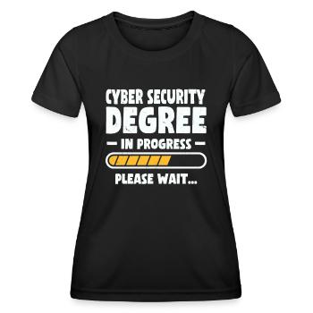 Chemise de degré de cybersécurité - T-shirt sport Femme - noir - Devant - AI Model Female 172 light (172cm)