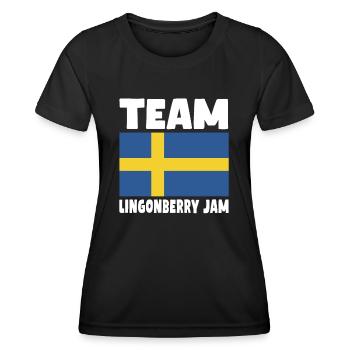 Cranberry Jam Team - Women's Functional T-Shirt - black - Front - AI Model Female 172 light (172cm)