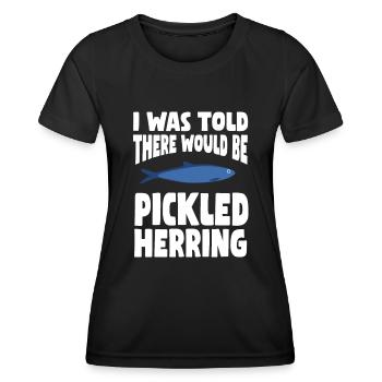 Eingelegter Hering Design - Frauen Funktions-T-Shirt - Schwarz - Vorne - AI Model Female 172 light (172cm)