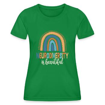 Autismus Neurodiversität - Frauen Funktions-T-Shirt - Kelly Green - Vorne - AI Model Female 172 dark (172cm)
