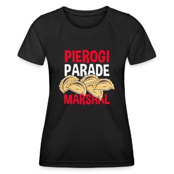 Américain d’origine polonaiseDyngus Day Pierogi Parade Marshal - T-shirt sport Femme - noir - Devant - AI Model Female 172 light (172cm)