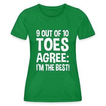 Toe amputation - Women's Functional T-Shirt - kelly green - Front - AI Model Female 172 dark (172cm)