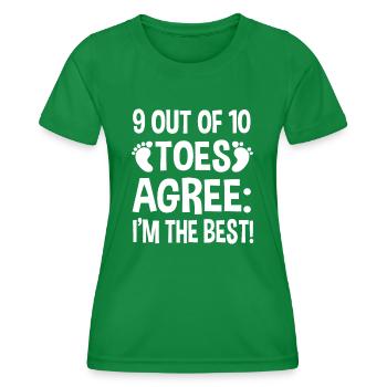 Funny Toe Amputation Gift - Women's Functional T-Shirt - kelly green - Front - AI Model Female 172 dark (172cm)