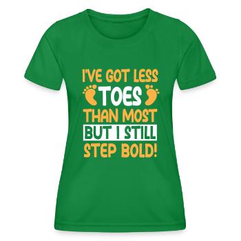 RehabHumor Toe Amputation - Women's Functional T-Shirt - kelly green - Front - AI Model Female 172 dark (172cm)
