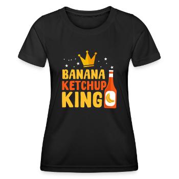 Banana Ketchup King - Women's Functional T-Shirt - black - Front - AI Model Female 172 light (172cm)