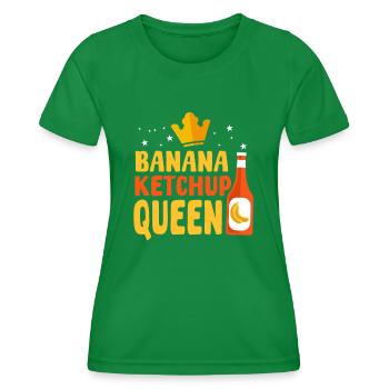 Banana Ketchup Queen - Women's Functional T-Shirt - kelly green - Front - AI Model Female 172 dark (172cm)