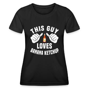 Banana Ketchup Type - Women's Functional T-Shirt - black - Front - AI Model Female 172 light (172cm)