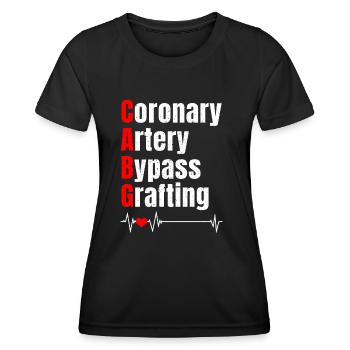 Bypass-Operation - Frauen Funktions-T-Shirt - Schwarz - Vorne - AI Model Female 172 light (172cm)
