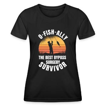 Bypass-Operation Und Angeln - Frauen Funktions-T-Shirt - Schwarz - Vorne - AI Model Female 172 light (172cm)