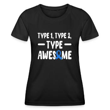 Diabetes - Frauen Funktions-T-Shirt - Schwarz - Vorne - AI Model Female 172 light (172cm)