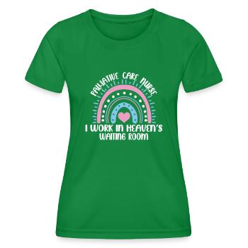 Palliative care - Women's Functional T-Shirt - kelly green - Front - AI Model Female 172 dark (172cm)