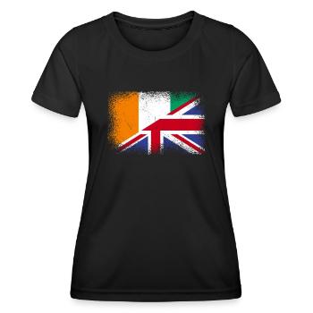 Elfenbeinküste Gross Britannien - Frauen Funktions-T-Shirt - Schwarz - Vorne - AI Model Female 172 light (172cm)