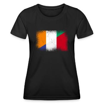 Elfenbeinküste Farnkreich - Frauen Funktions-T-Shirt - Schwarz - Vorne - AI Model Female 172 light (172cm)