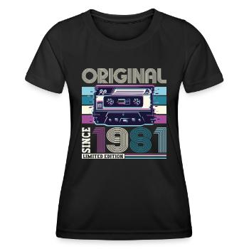 Original 1981 41st Birthday Gift Hommes - T-shirt sport Femme - noir - Devant - AI Model Female 172 light (172cm)
