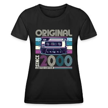 Original 2000 22ème Anniversaire Cadeau Hommes - T-shirt sport Femme - noir - Devant - AI Model Female 172 light (172cm)