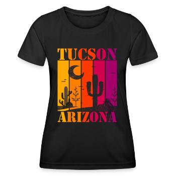Tucson, Arizona - T-shirt sport Femme - noir - Devant - AI Model Female 172 light (172cm)