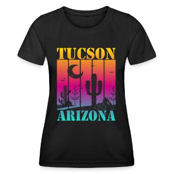 Tucson, Arizona - T-shirt sport Femme - noir - Devant - AI Model Female 172 light (172cm)