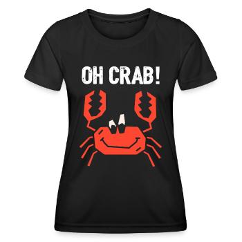 Oh Crab - Women's Functional T-Shirt - black - Front - AI Model Female 172 light (172cm)