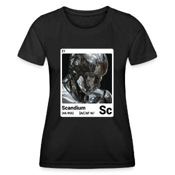 AI am Scandium (wt) - Women's Functional T-Shirt - black - Front - AI Model Female 172 light (172cm)