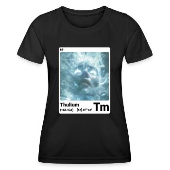 AI am Thulium (wt) - T-shirt sport Femme - noir - Devant - AI Model Female 172 light (172cm)
