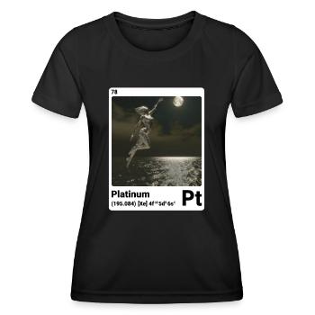 AI am Platin (at) Stilelement periodisch - Frauen Funktions-T-Shirt - Schwarz - Vorne - AI Model Female 172 light (172cm)