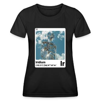 AI am Iridium (wt) Stilelement periodisch - Frauen Funktions-T-Shirt - Schwarz - Vorne - AI Model Female 172 light (172cm)