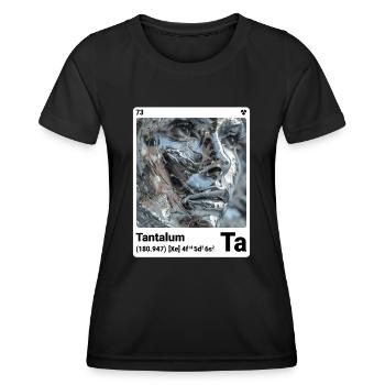 AI am Tantal (at) Stilelement periodisch - Frauen Funktions-T-Shirt - Schwarz - Vorne - AI Model Female 172 light (172cm)