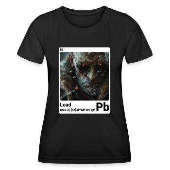 AI am Lead (at) Mode periodictable nerdig style - Frauen Funktions-T-Shirt - Schwarz - Vorne - AI Model Female 172 light (172cm)