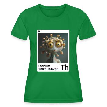 AI am thorium (wt) mode périodique nerdstyle nerd - T-shirt sport Femme - vert - Devant - AI Model Female 172 dark (172cm)