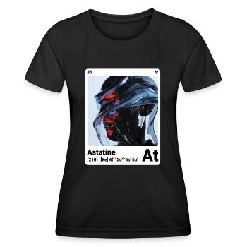 AI am Astate (wt) mode périodique ringard - T-shirt sport Femme - noir - Devant - AI Model Female 172 light (172cm)