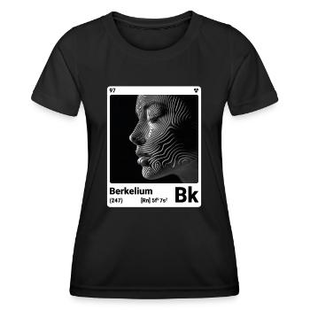 AI am Berkelium (wt) mode périodique ringard - T-shirt sport Femme - noir - Devant - AI Model Female 172 light (172cm)