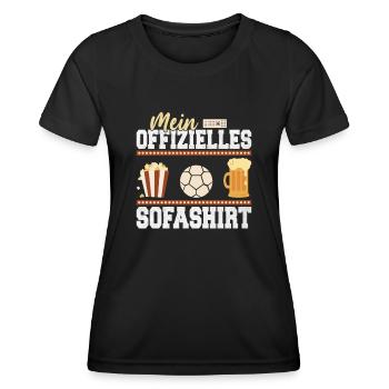 Mein offizielles Sofashirt Schlafshirt Fußball - Frauen Funktions-T-Shirt - Schwarz - Vorne - AI Model Female 172 light (172cm)