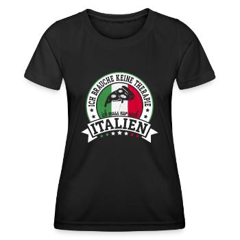 Ich muss nur nach Italien Italienurlaub Italien - Frauen Funktions-T-Shirt - Schwarz - Vorne - AI Model Female 172 light (172cm)