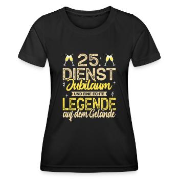 25 Jähriges Dienstjubiläum Firmenjubiläum Geschenk - Frauen Funktions-T-Shirt - Schwarz - Vorne - AI Model Female 172 light (172cm)