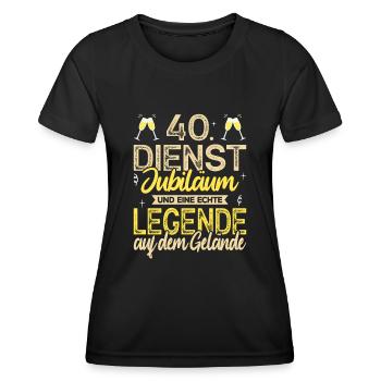 40 Jähriges Dienstjubiläum Firmenjubiläum Geschenk - Frauen Funktions-T-Shirt - Schwarz - Vorne - AI Model Female 172 light (172cm)