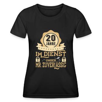 20 Jähriges Dienstjubiläum Firmenjubiläum Geschenk - Frauen Funktions-T-Shirt - Schwarz - Vorne - AI Model Female 172 light (172cm)
