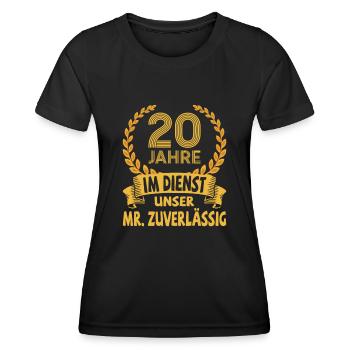 20 Jähriges Dienstjubiläum Firmenjubiläum Geschenk - Frauen Funktions-T-Shirt - Schwarz - Vorne - AI Model Female 172 light (172cm)