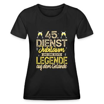 45th Anniversary Company Anniversary Gift - Women's Functional T-Shirt - black - Front - AI Model Female 172 light (172cm)