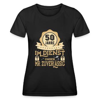50th Anniversary Company Anniversary Gift - Women's Functional T-Shirt - black - Front - AI Model Female 172 light (172cm)
