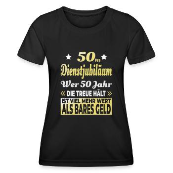 50th Anniversary Company Anniversary Gift - Women's Functional T-Shirt - black - Front - AI Model Female 172 light (172cm)